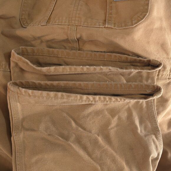 VTG Carhartt Mens 54x30 ? No Size Tag Brown Duck Canvas Bib Overall Double Knee - Picture 13 of 16